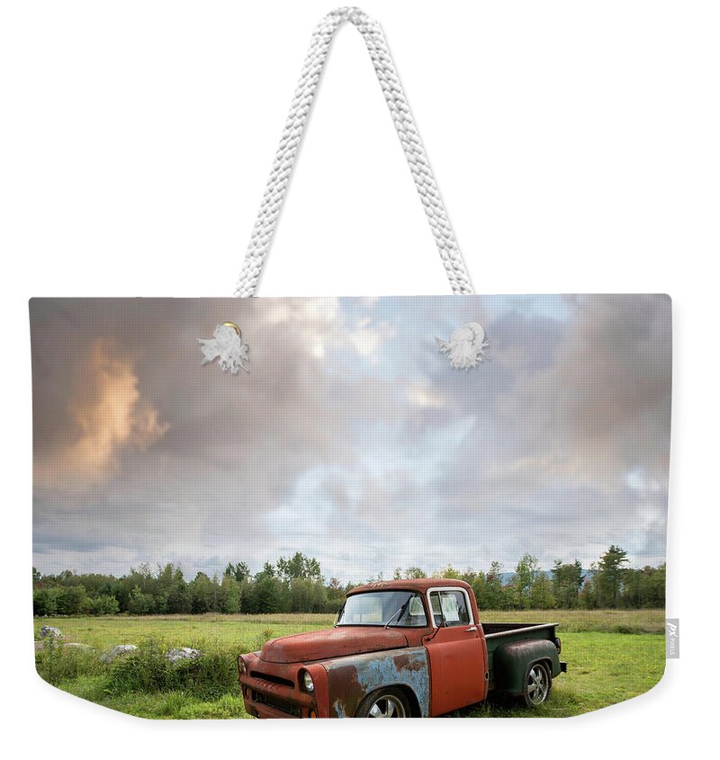Truck Weekender Tote Bag featuring the photograph Patchwork Truck by Lisa Bryant