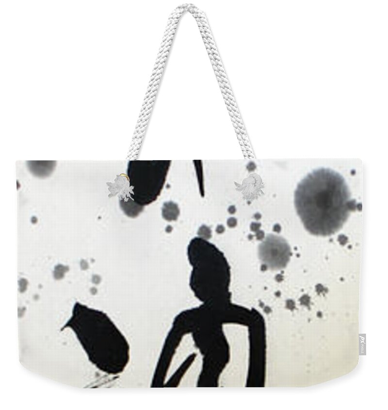 Calligraphy Weekender Tote Bag featuring the painting Path of Dream 14060016FY by Fumiyo Yoshikawa