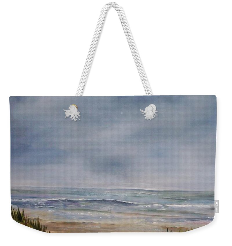 Beach Weekender Tote Bag featuring the painting Path to Peace by Monica Hebert