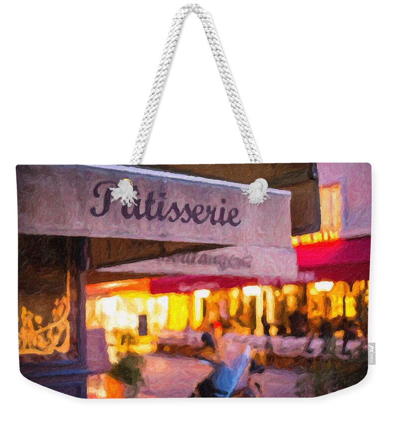 Patisserie Weekender Tote Bag featuring the digital art Patisserie - Paris Art Print by Melanie Alexandra Price