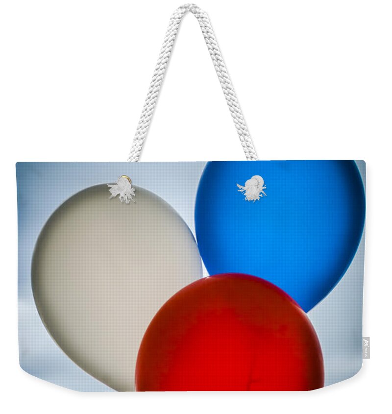 Balloons Weekender Tote Bag featuring the photograph Patriotic Balloons by Carolyn Marshall