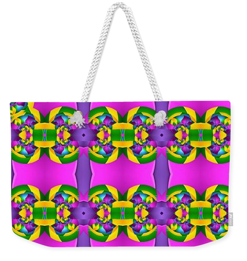 Collage Weekender Tote Bag featuring the digital art Pattern Evolution by Ronald Bissett