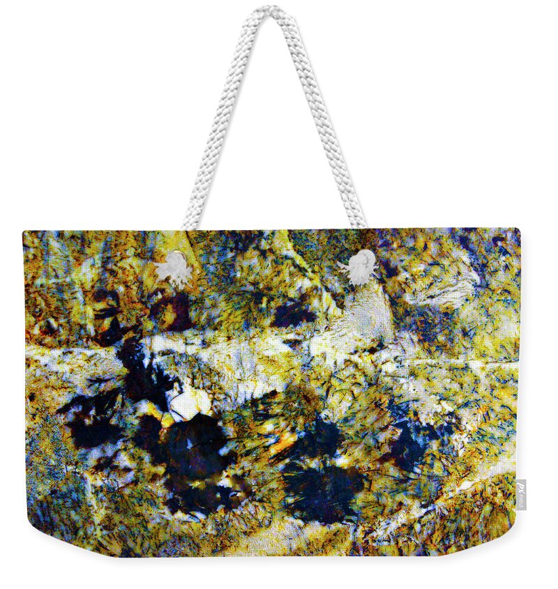 Abstract Weekender Tote Bag featuring the photograph Patterns in Stone - 206 by Paul W Faust - Impressions of Light