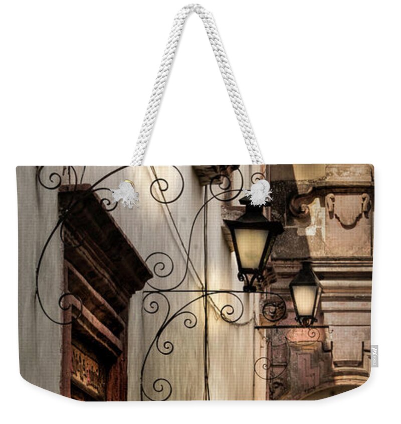 Lines Weekender Tote Bag featuring the photograph Patterns of lines by Barry Weiss