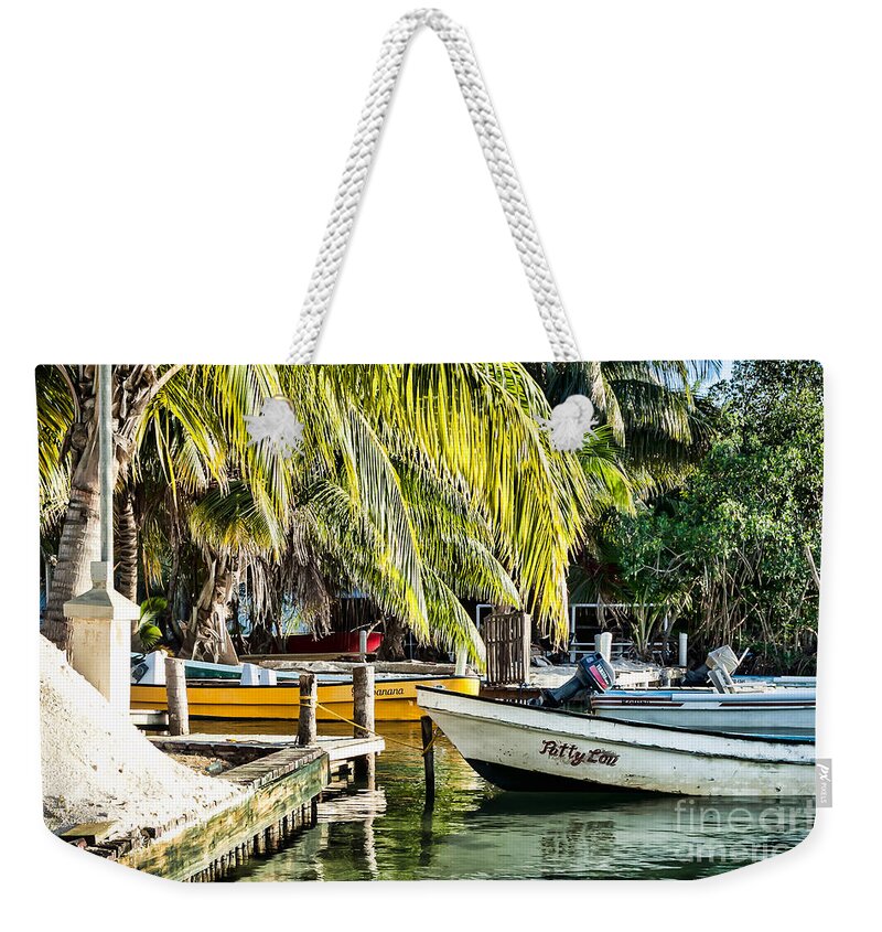 Belize Weekender Tote Bag featuring the photograph Patty Lou by Lawrence Burry