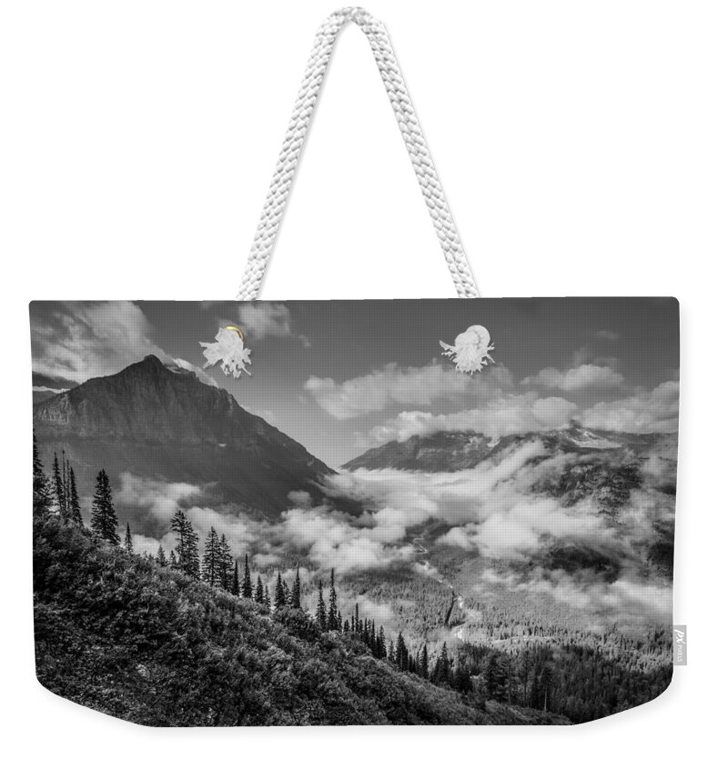 Glacier National Park Weekender Tote Bag featuring the photograph Pause to Wonder by Adam Mateo Fierro