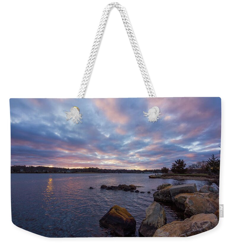 Pawcatuck Weekender Tote Bag featuring the photograph Pawcatuck River Sunrise by Kirkodd Photography Of New England