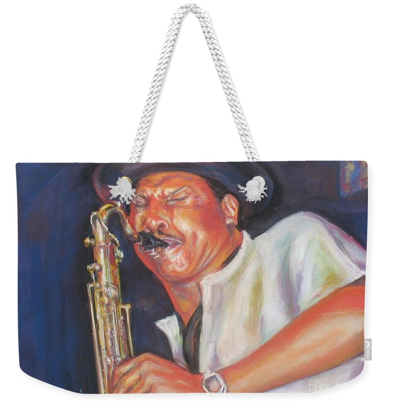 Portrait Weekender Tote Bag featuring the painting PDaddyO by Beverly Boulet