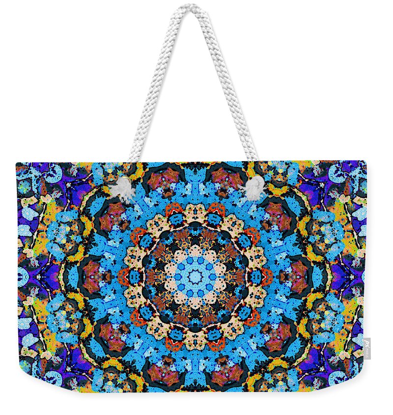 Natalie Holland Art Weekender Tote Bag featuring the mixed media Peace and Harmony by Natalie Holland