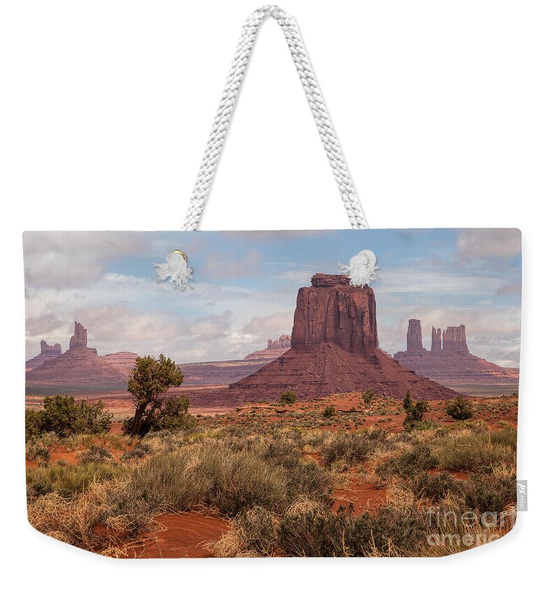 Monument Valley Weekender Tote Bag featuring the photograph Peace in the Valley by Jim Garrison