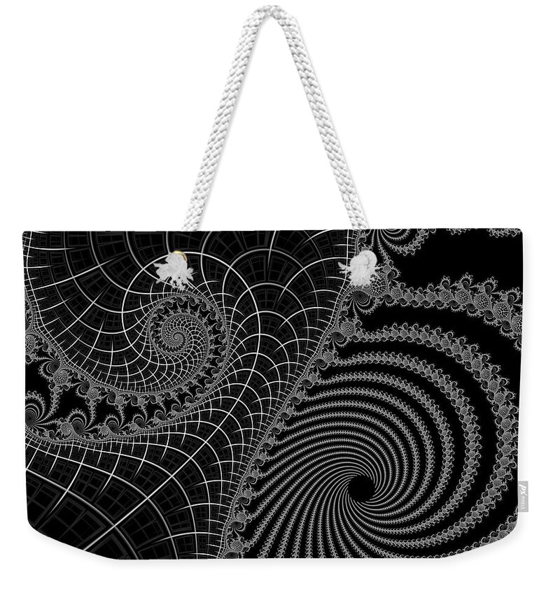 Fractal Weekender Tote Bag featuring the digital art Peaks And Troughs 2 Inverted by Steve Purnell