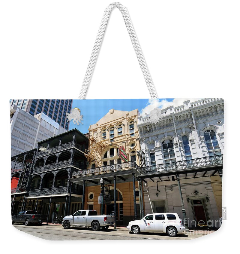 New Orleans Weekender Tote Bag featuring the photograph Pearl Oyster Bar by Steven Spak