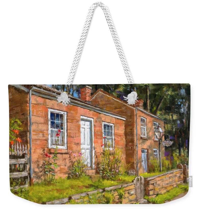 Mark Mille Weekender Tote Bag featuring the painting Pendarvis House by Mark Mille