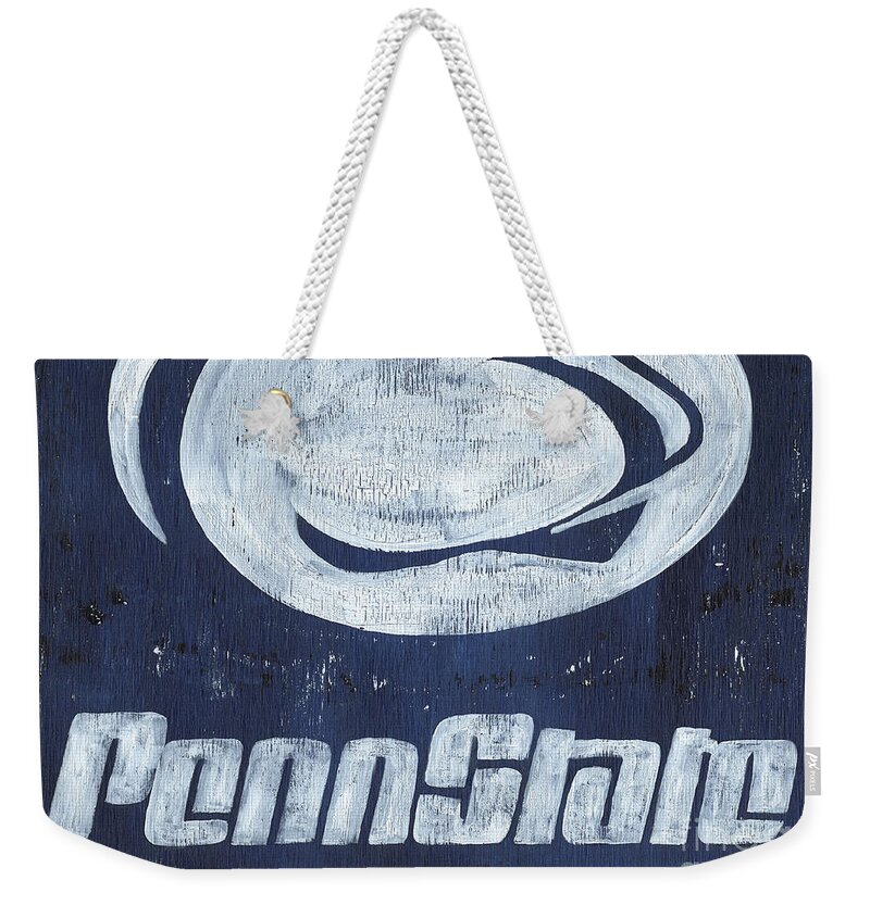 Penn State Weekender Tote Bag featuring the painting Penn State by Debbie DeWitt