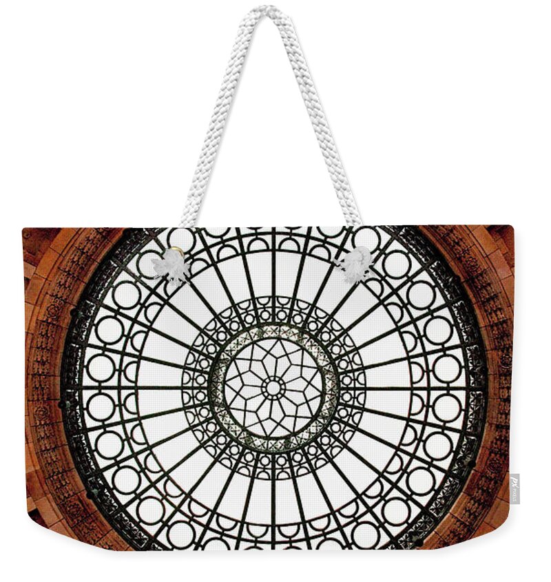 Pennsylvania Station Weekender Tote Bag featuring the photograph Pennsylvania Station Dome - Pittsburgh by Mitch Spence