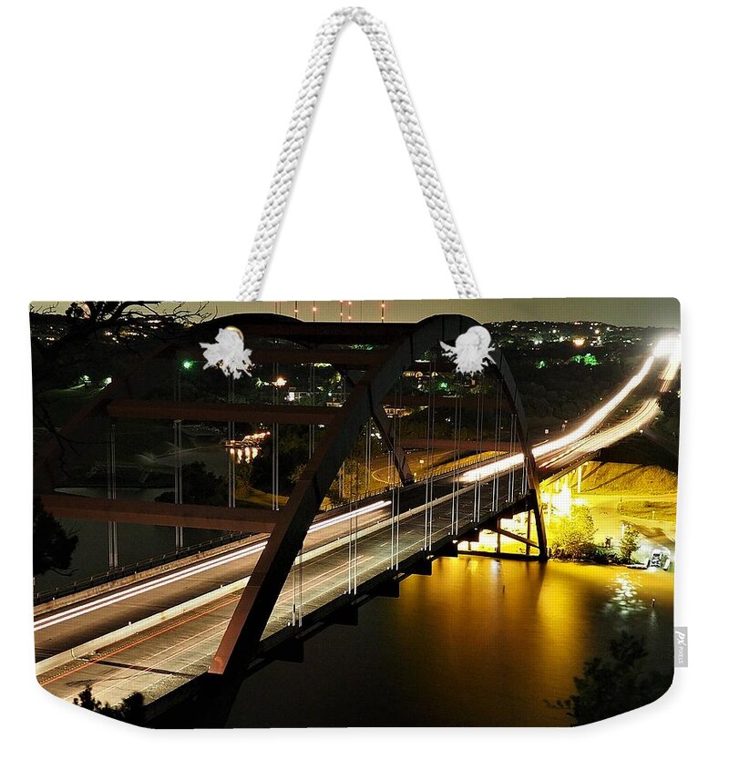 Bridge Weekender Tote Bag featuring the photograph Pennybacker Bridge by Jerry Connally