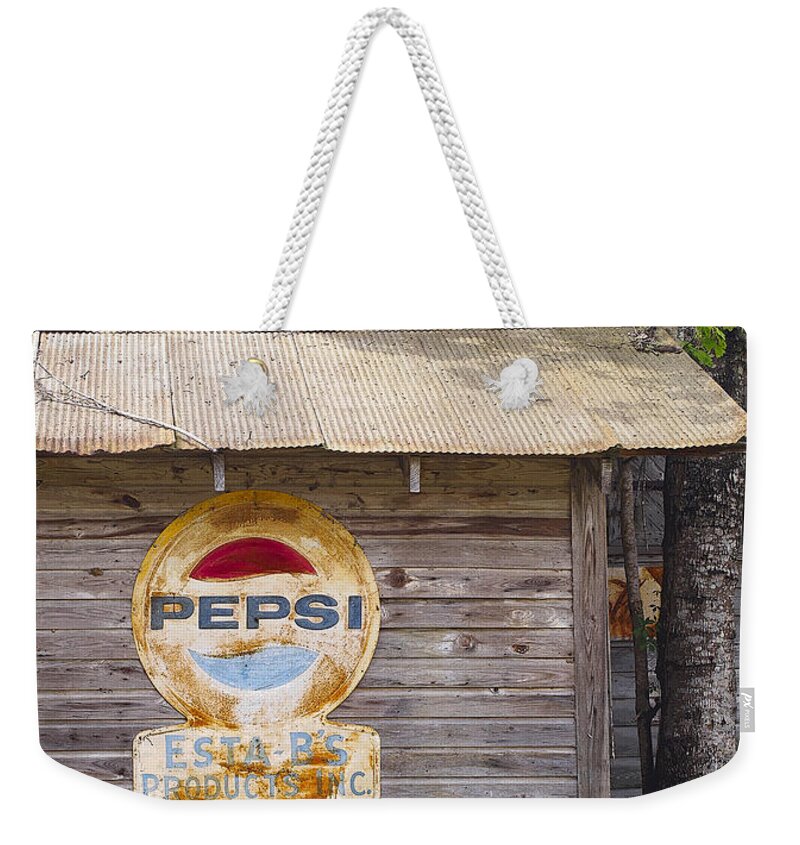 Fl Weekender Tote Bag featuring the photograph Pepsi Sign by Bill Chambers