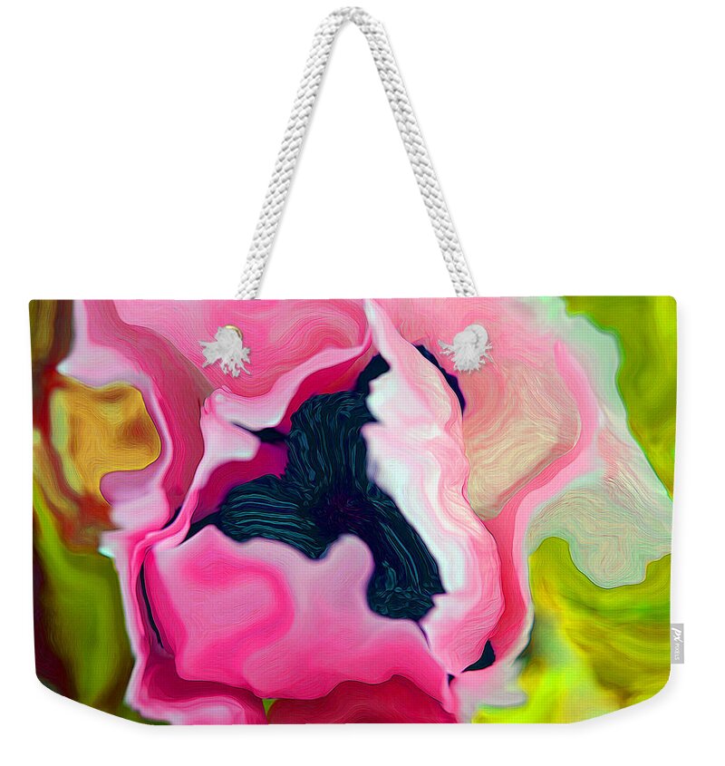 Poppy Weekender Tote Bag featuring the digital art Perfect Poppy by Lynellen Nielsen