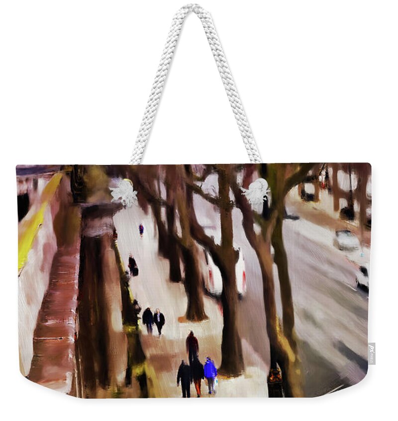 London Weekender Tote Bag featuring the digital art Perspective by Nicky Jameson