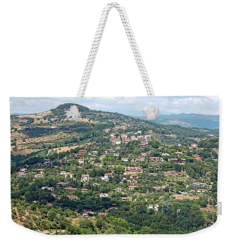 Landscape Scene Weekender Tote Bag featuring the photograph Perugia Countryside by Sally Weigand