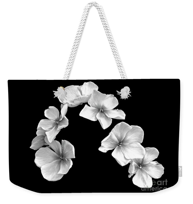 Diane Berry Weekender Tote Bag featuring the photograph Petal Cascade by Diane E Berry