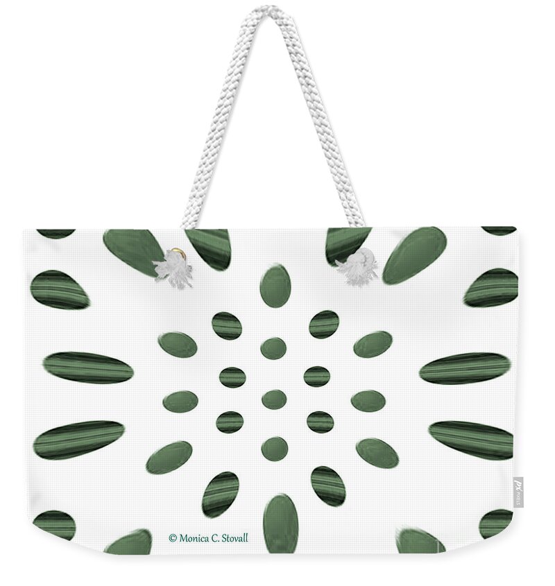 Graphic Design Weekender Tote Bag featuring the digital art Petals N Dots P6 by Monica C Stovall