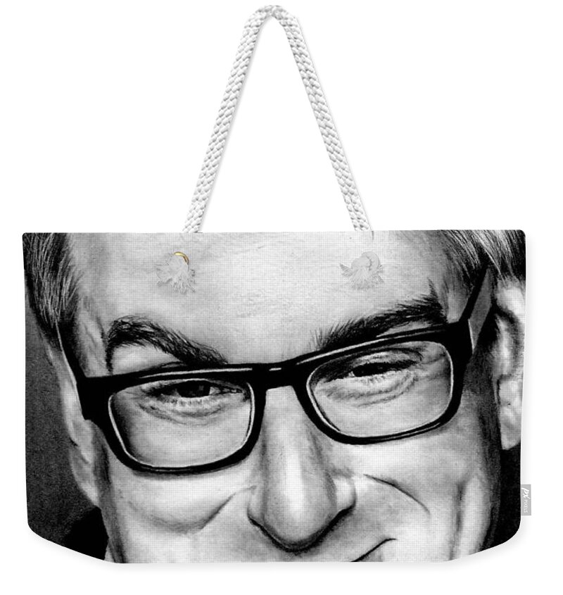Peter Gould Weekender Tote Bag featuring the drawing Peter Gould by Rick Fortson