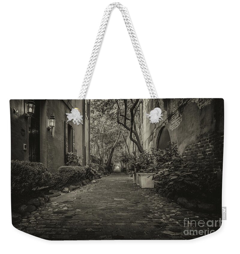 Philadelphia Alley Weekender Tote Bag featuring the photograph Philadelphia Alley Duel of 1804 by Dale Powell