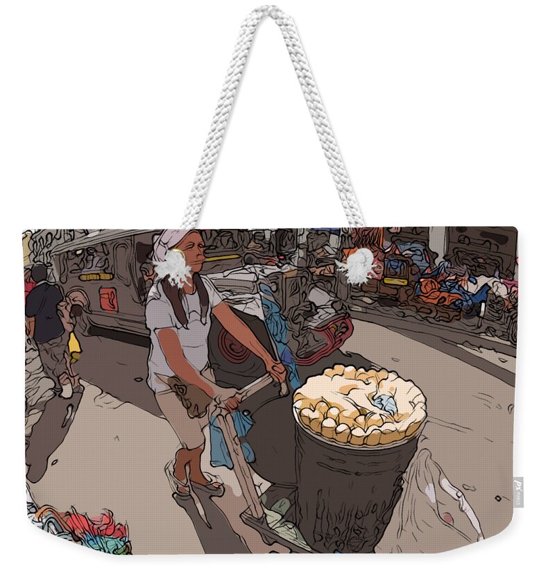 Philippines Weekender Tote Bag featuring the painting Philippines 1265 Mais by Rolf Bertram