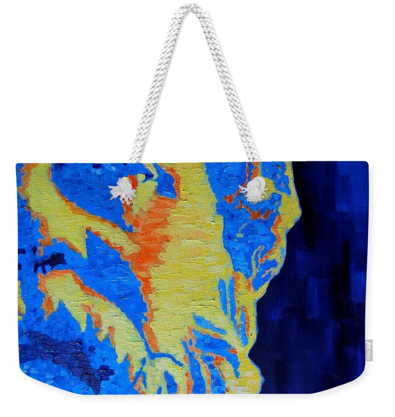 Socrates Weekender Tote Bag featuring the painting Philosopher - Socrates 3 by Ana Maria Edulescu