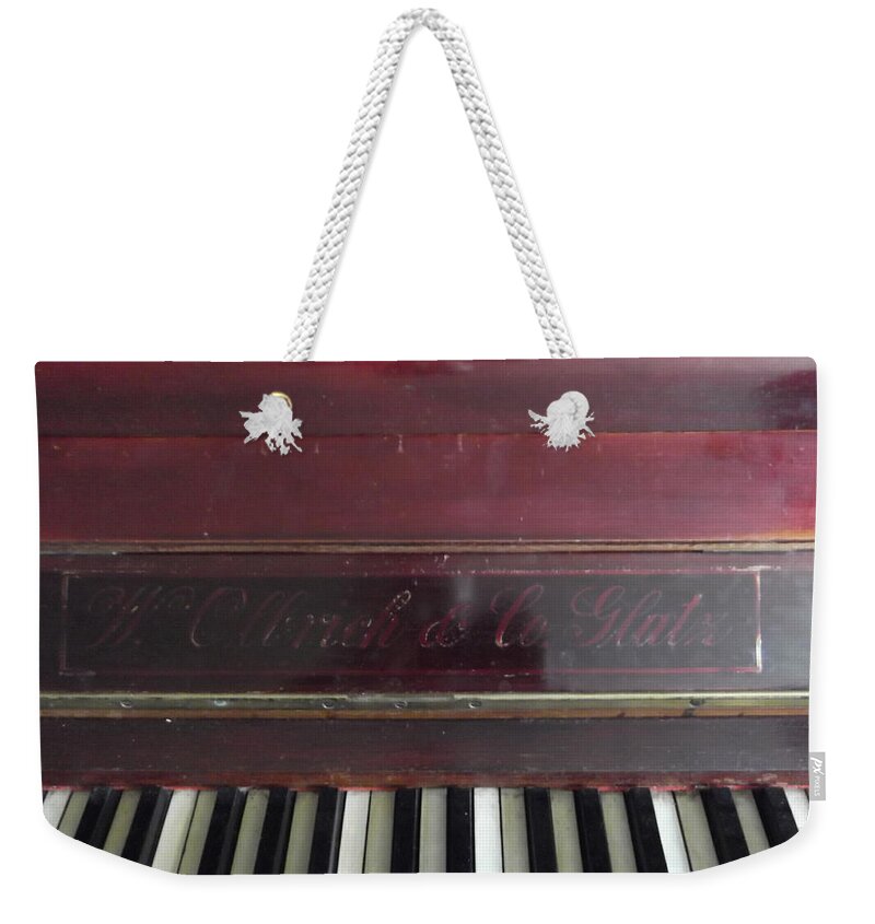 Piano Weekender Tote Bag featuring the digital art Piano by Super Lovely
