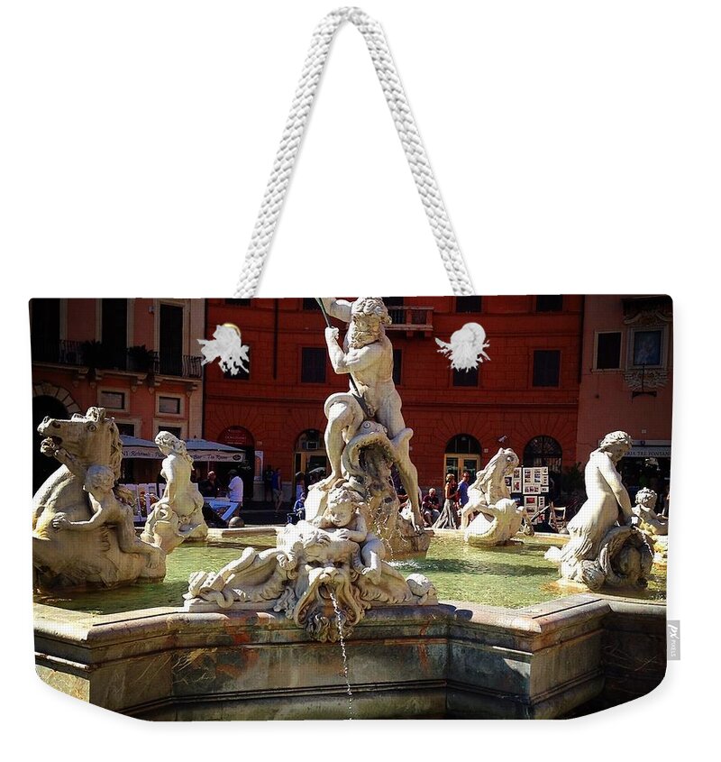 Piazza Navona Weekender Tote Bag featuring the photograph Piazza Navona 6 by Angela Rath