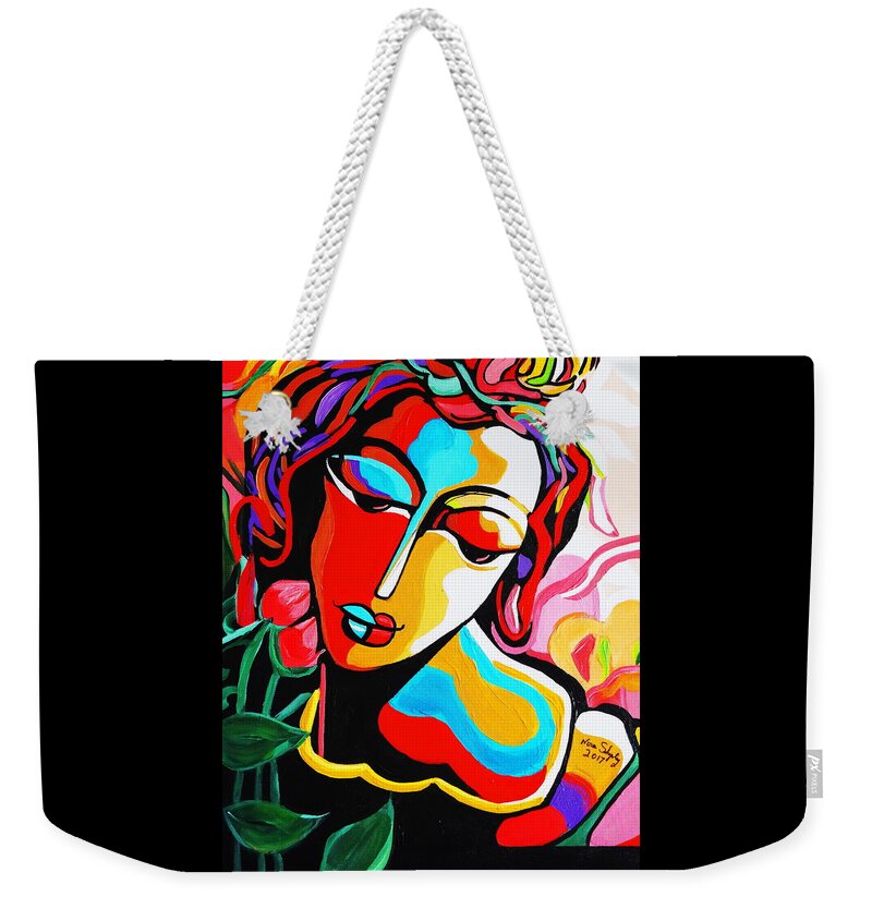 Picasso Style Weekender Tote Bag featuring the painting Picasso Color Me by Nora Shepley