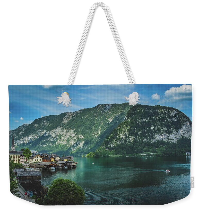 Architecture Weekender Tote Bag featuring the photograph Picturesque Hallstatt Village by Andy Konieczny