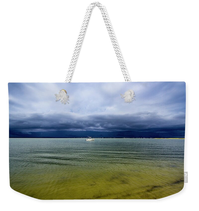 Pike's Weekender Tote Bag featuring the photograph Pike's Beach Storm Approaching by Robert Seifert