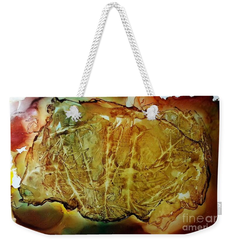Alcohol Weekender Tote Bag featuring the painting Pine Trees by Terri Mills