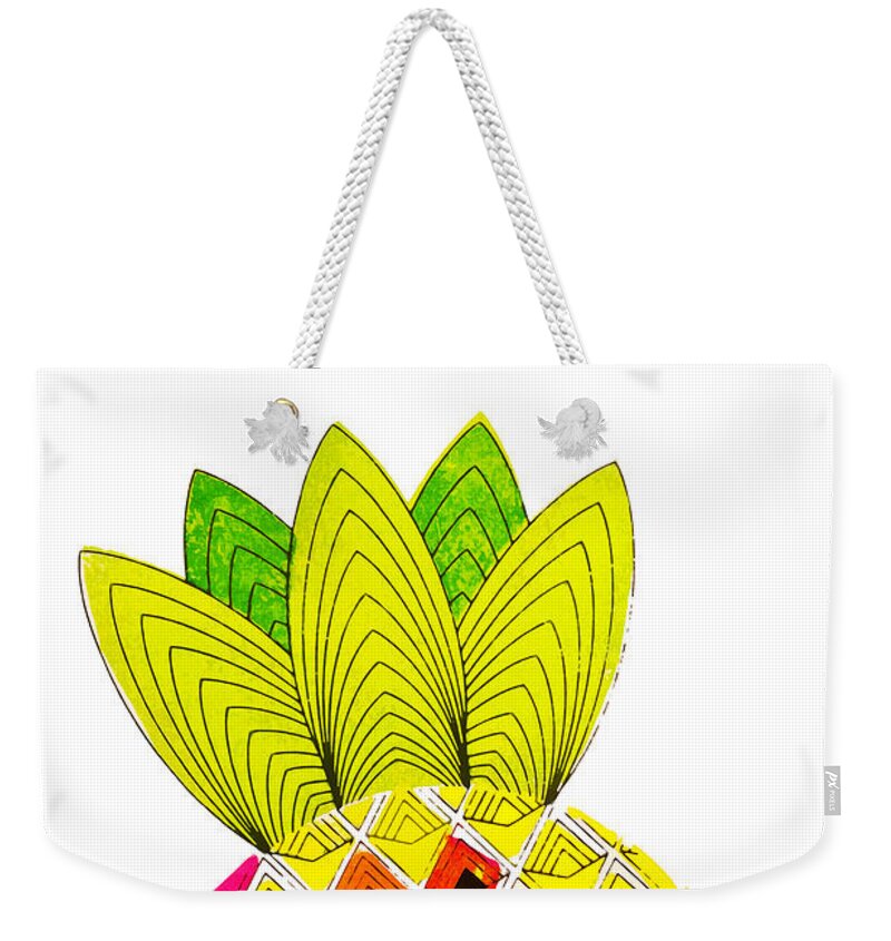 Pineapple Weekender Tote Bag featuring the photograph Pineapple Head by Susan Vineyard