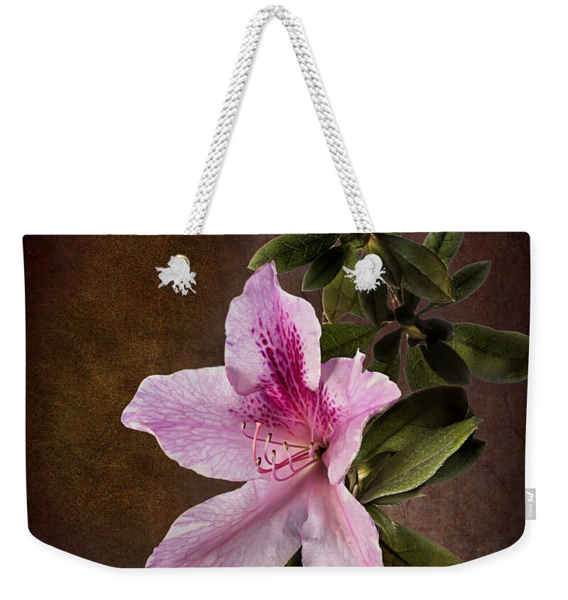 Flower Weekender Tote Bag featuring the photograph Pink Azalea by Endre Balogh