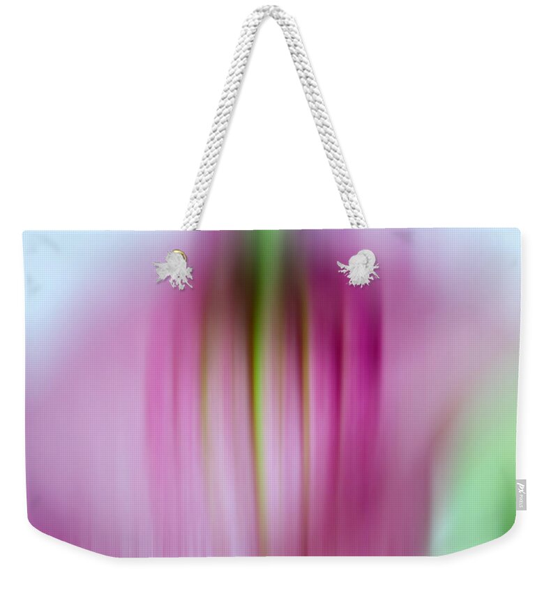 Pink Weekender Tote Bag featuring the photograph Pink Blur by Crystal Wightman