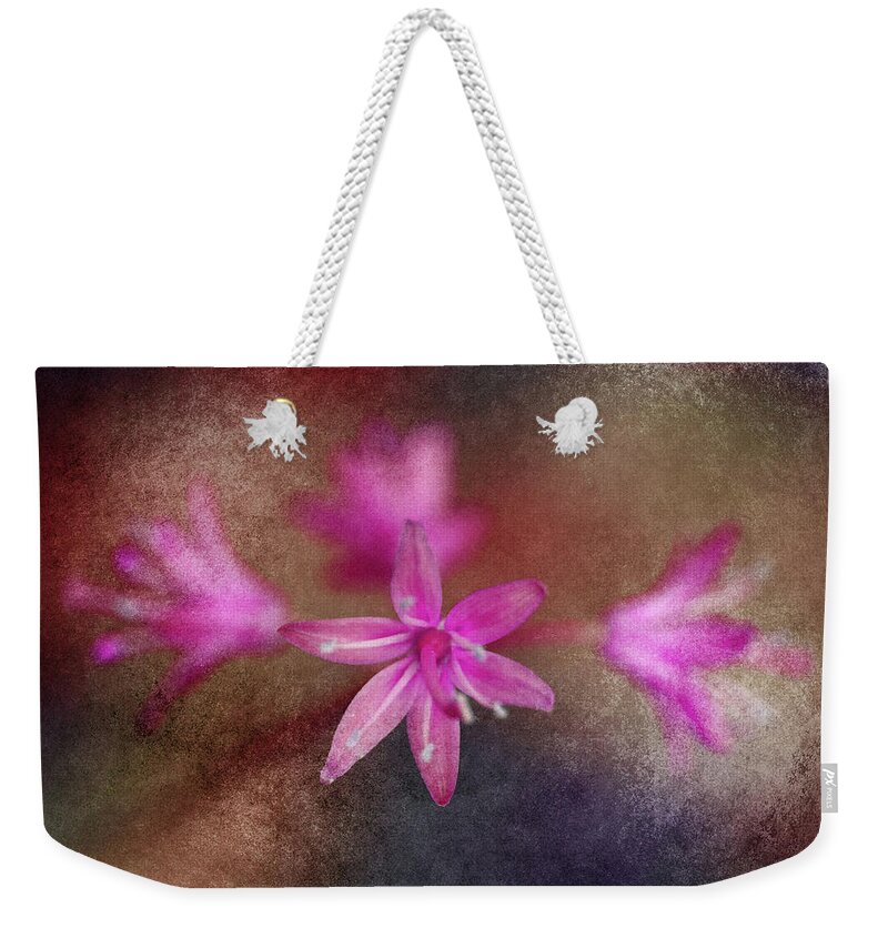 Flowers Weekender Tote Bag featuring the photograph Pink Flowers by WB Johnston