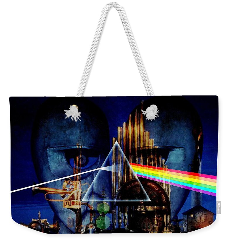 Pink Floyd Weekender Tote Bag featuring the digital art Pink Floyd Montage by P Donovan