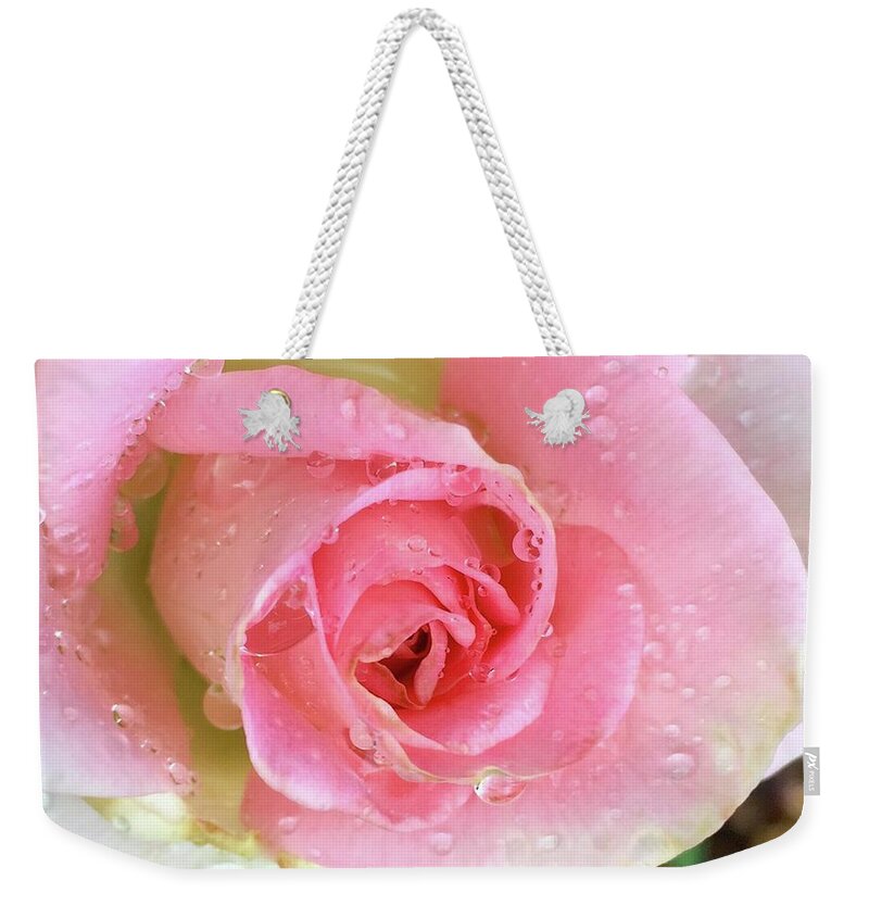 Flower Weekender Tote Bag featuring the photograph Pink jewel by Wonju Hulse