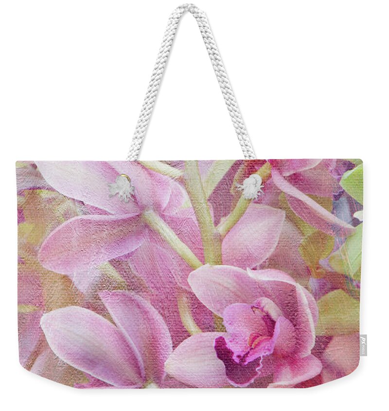 Beautiful Weekender Tote Bag featuring the photograph Pink Orchids by Ann Bridges