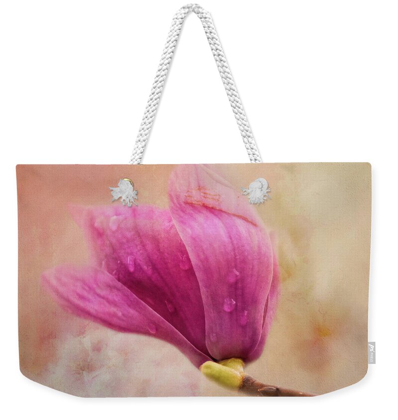 Jai Johnson Weekender Tote Bag featuring the photograph Pink Spring Treasure by Jai Johnson