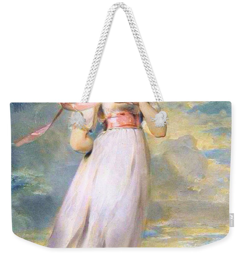 Pinkie Weekender Tote Bag featuring the painting Pinkie by Thomas Lawrence