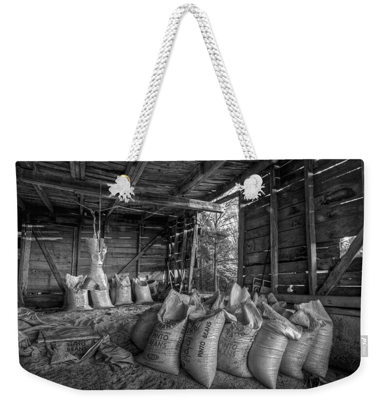 Barn Weekender Tote Bag featuring the photograph Pinto Beans by Debra and Dave Vanderlaan