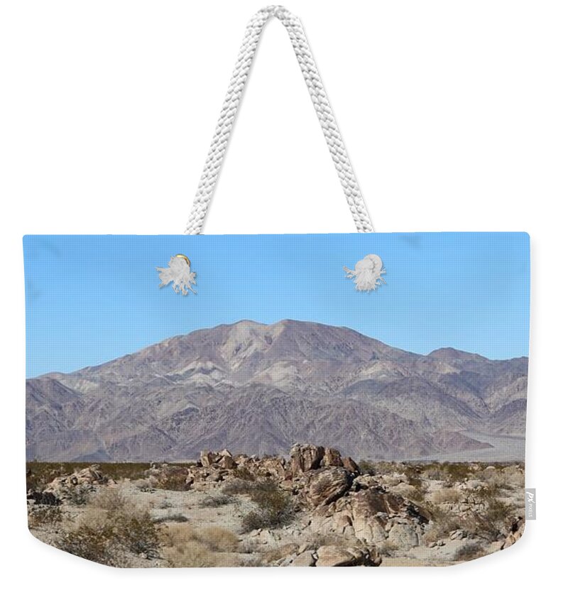 Pinto Mountains Weekender Tote Bag featuring the photograph Pinto Mountains by Christy Pooschke