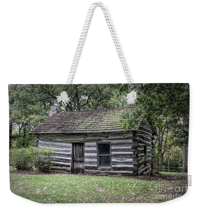 Cabin Weekender Tote Bag featuring the photograph Pioneer Cabin by Lynn Sprowl