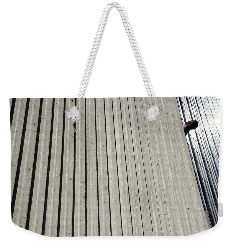 Urbam City Weekender Tote Bag featuring the photograph Pipe Out by Kreddible Trout