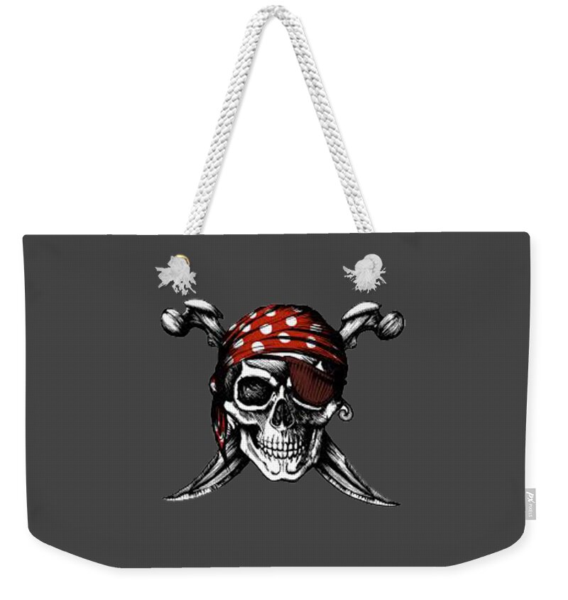 Skull Weekender Tote Bag featuring the painting Skull 8 T-shirt by Herb Strobino